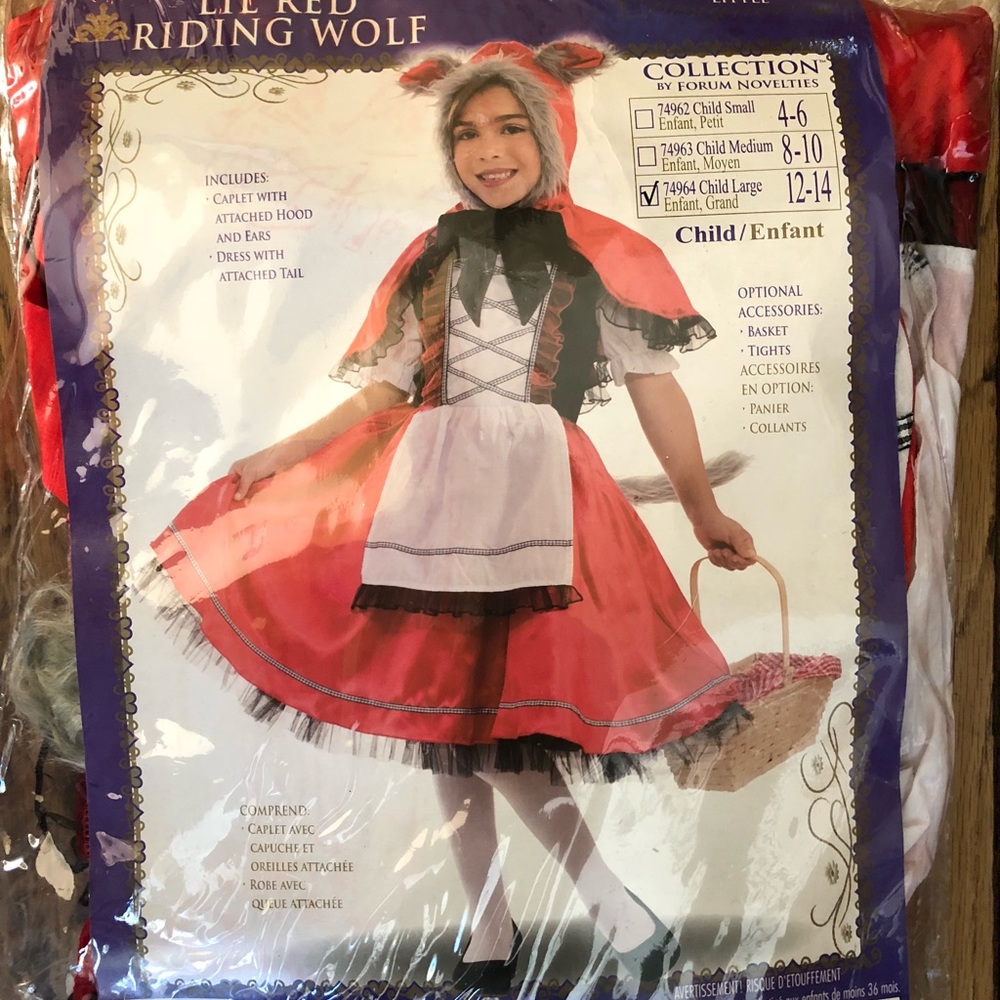 NEW Lil Red Riding Wolf costume